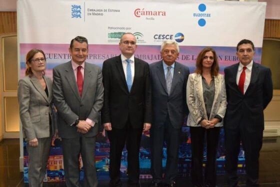 Embajadores y representantes de 24 países de la Unión Europea mantienen un encuentro con empresarios Sevillanos en la Cámara de Comercio